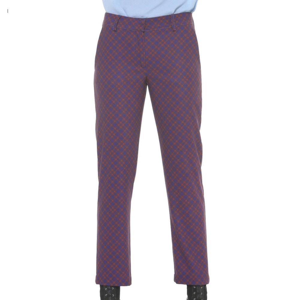 Silvian Heach plaid satin trouser